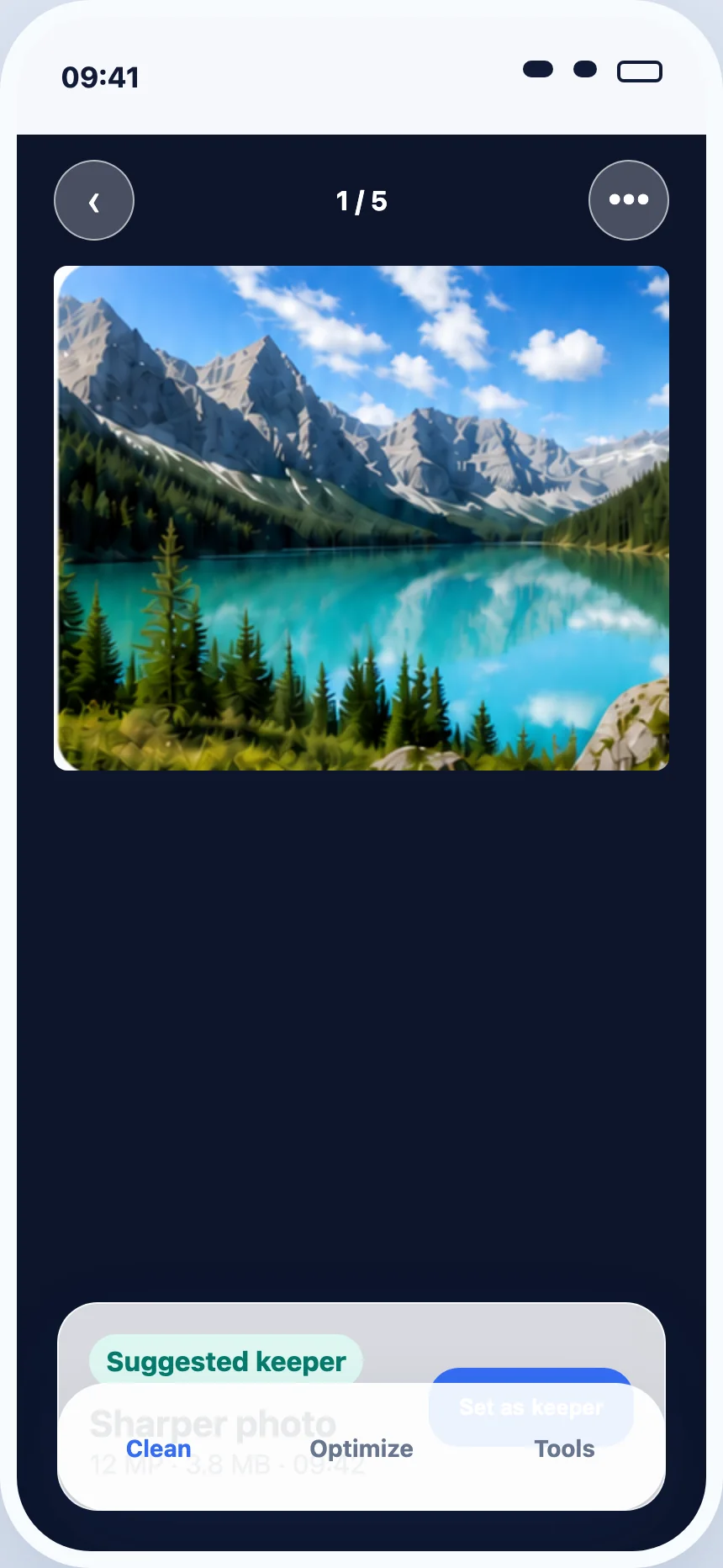 Compare and choose the keeper photo in PureClean AI